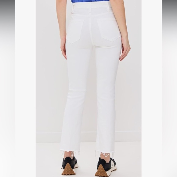 MOTHER the hustler ankle fray white jeans size 27 - Picture 12 of 14